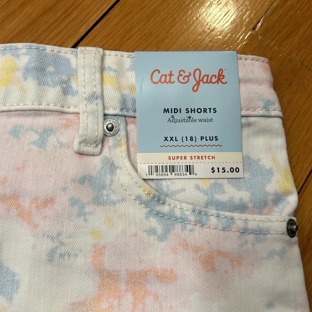 Cat & Jack Pink and White Summer Shorts
